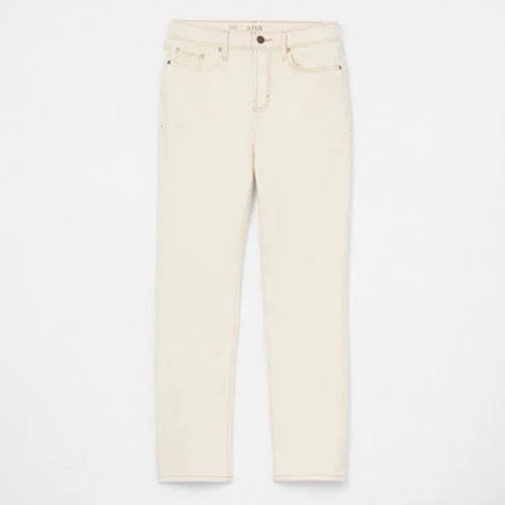 a.n.a Womens High Rise Straight Leg Jean